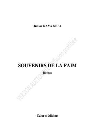 Souvenirs de la faim