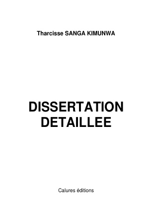Dissertation détaillée